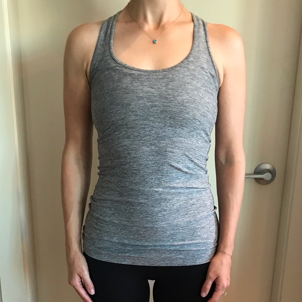 Grey lululemon workout top